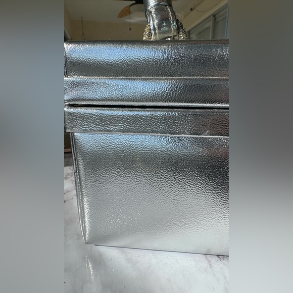 Harry Levine HL USA Silver Vintage Box Purse - Picture 12 of 16